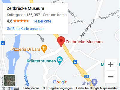 Lageplan Zeitbrücke-Museum